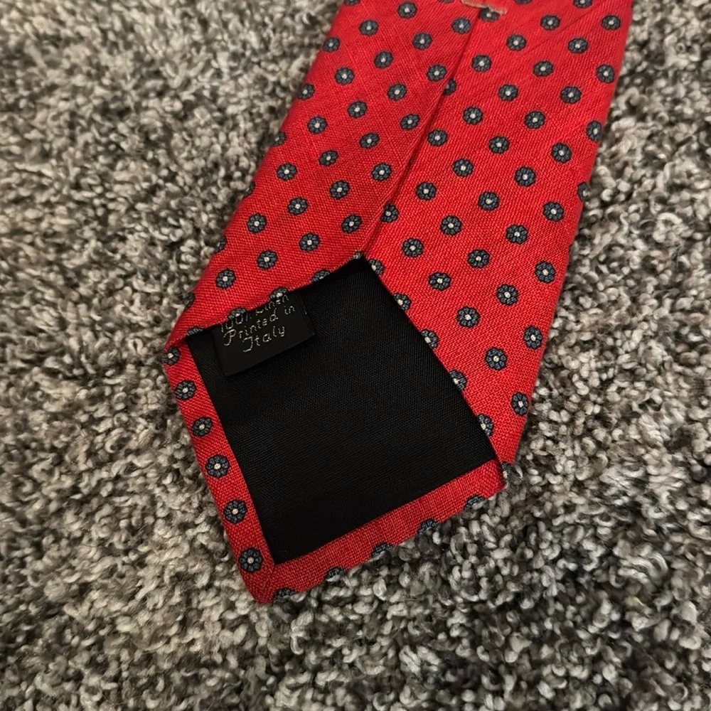 Ferrell Reed for Pope’s Red/Blue Flower Pattern Neck Tie Men’s
